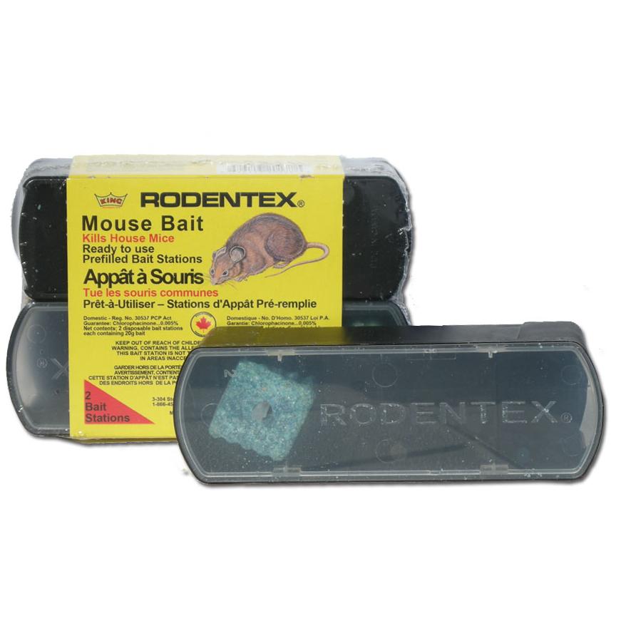 Rodentex Mouse Bait 2 Station Pack